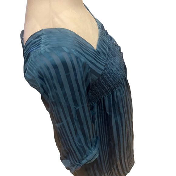 Fossil. 100% Silk. Size Small. Babydoll Blouse. Sheer.🤩🤩 - Picture 8 of 14